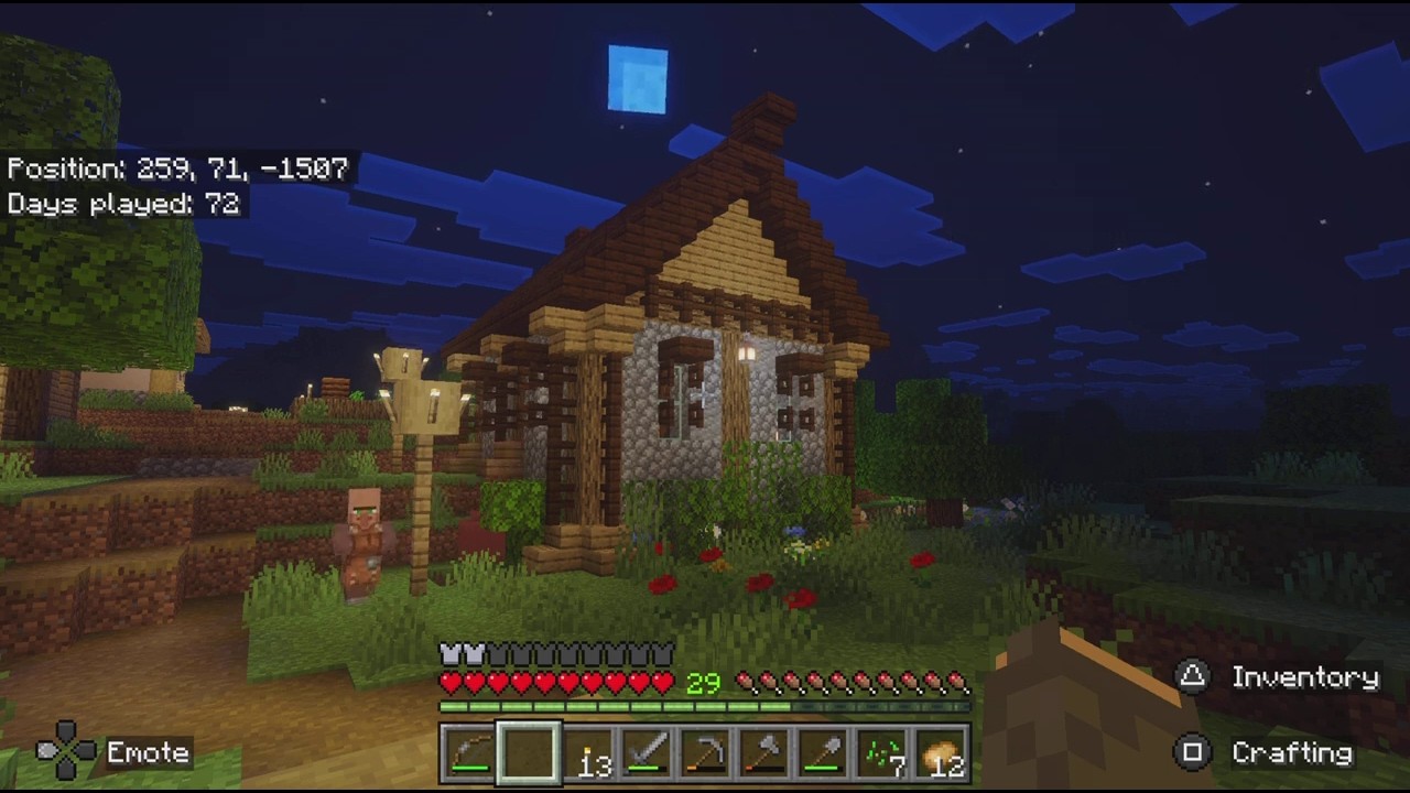 Minecraft Peaceful Survival Longplay | No Commentary | Sunny | Small Medieval Fisherman House (HD)