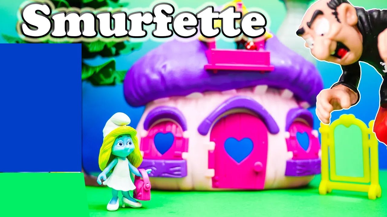 Smurfettes House a Schtroumpfs a Toy Video Unboxing