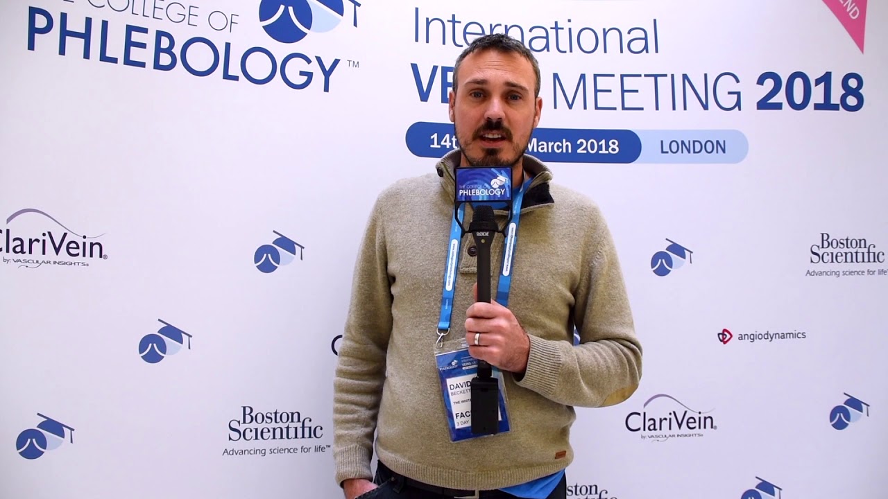 Dr David Beckett at the 2nd International Veins Meeting, March 2018