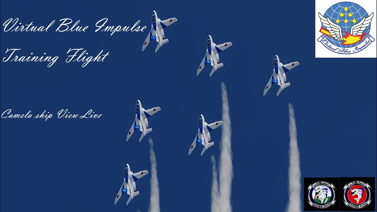Virtual Blue Impulse Training Flight  Camera ship View Live !!!