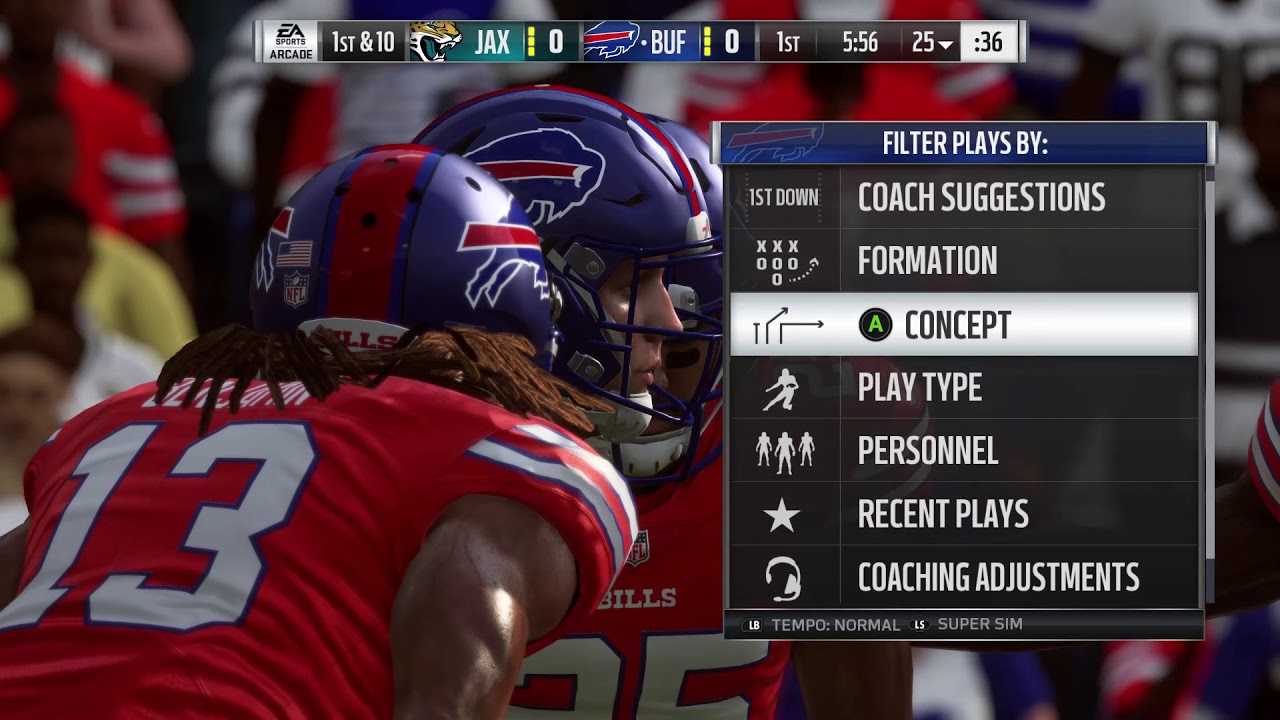 Buffalo Bills Satin Blue Helmet - Madden 19 Mod