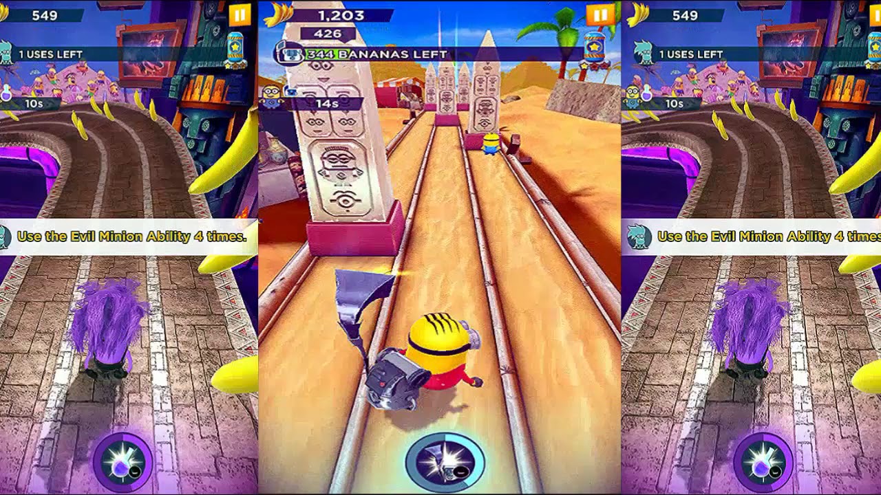 Despicable Me Minion Rush, Episode 70 - Cool Fullscreen Reverse Android Gameplay.
