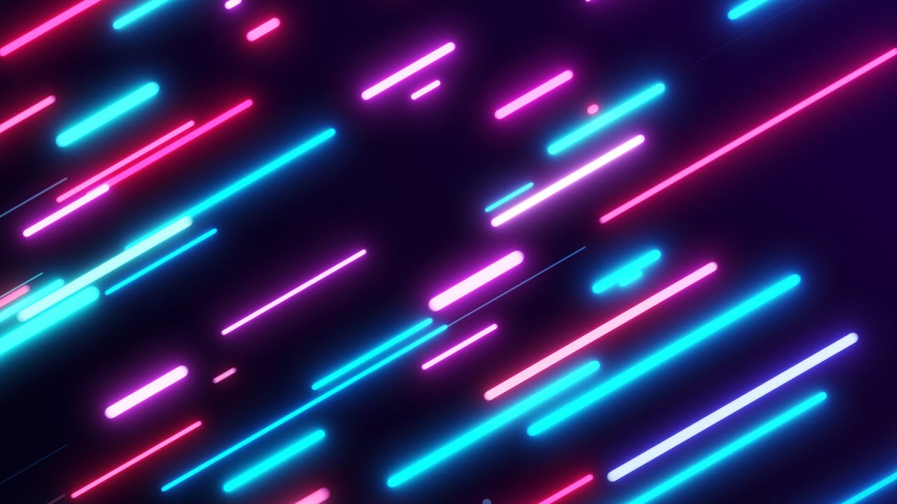 Rounded Neon Red and Blue lines Background video | Footage | Screensaver
