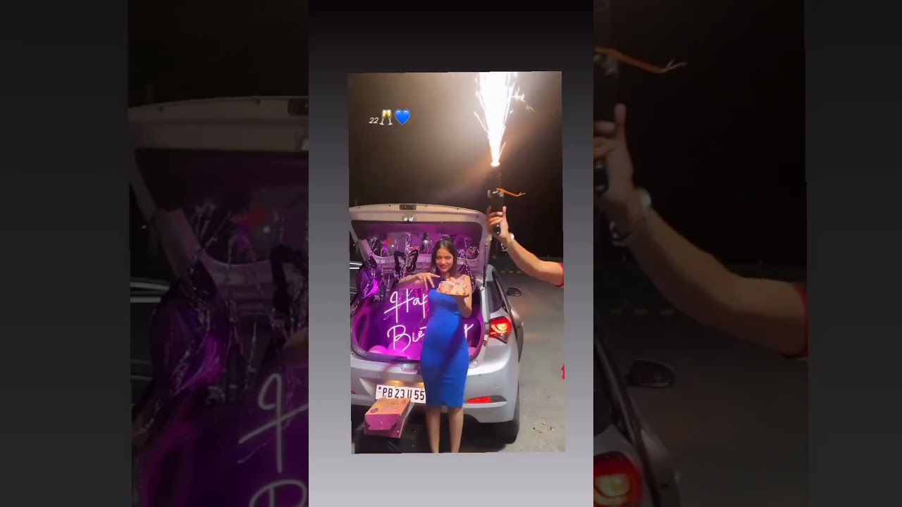 birthday surprise car decoration, 😍😍😝😝#shorts 500 subscribe target