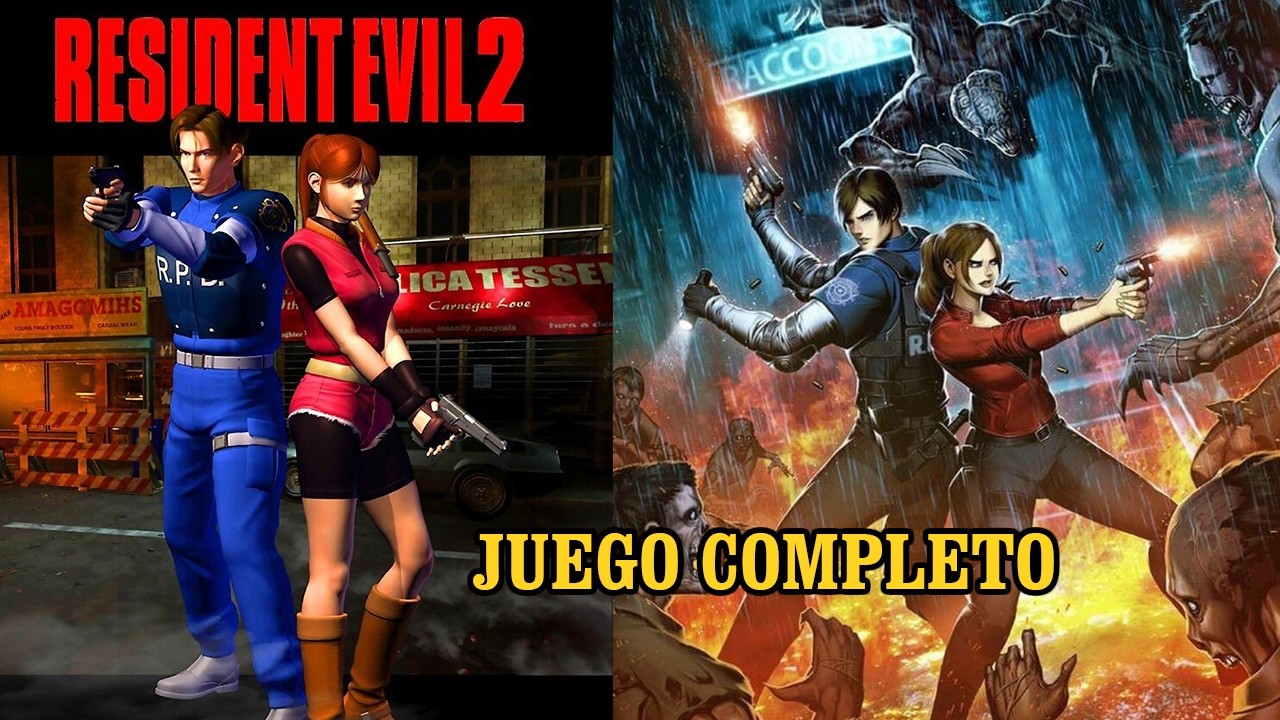Resident Evil 2 HD Español - Juego Completo - Claire & Leon - La mejor secuela de todos los tiempos