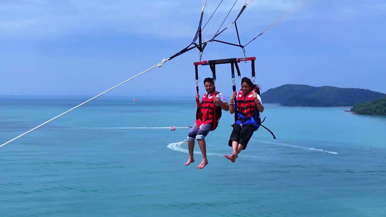 Parasailing in Langkawi, Malaysia 🪂🌊✨ | Honeymoon Adventure
