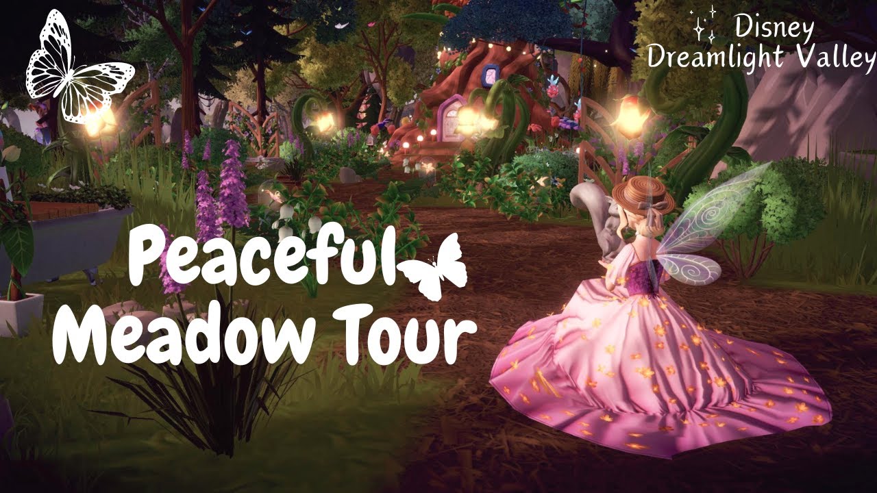 Cottage/Fairycore Peaceful Meadow Tour! / Disney Dreamlight Valley