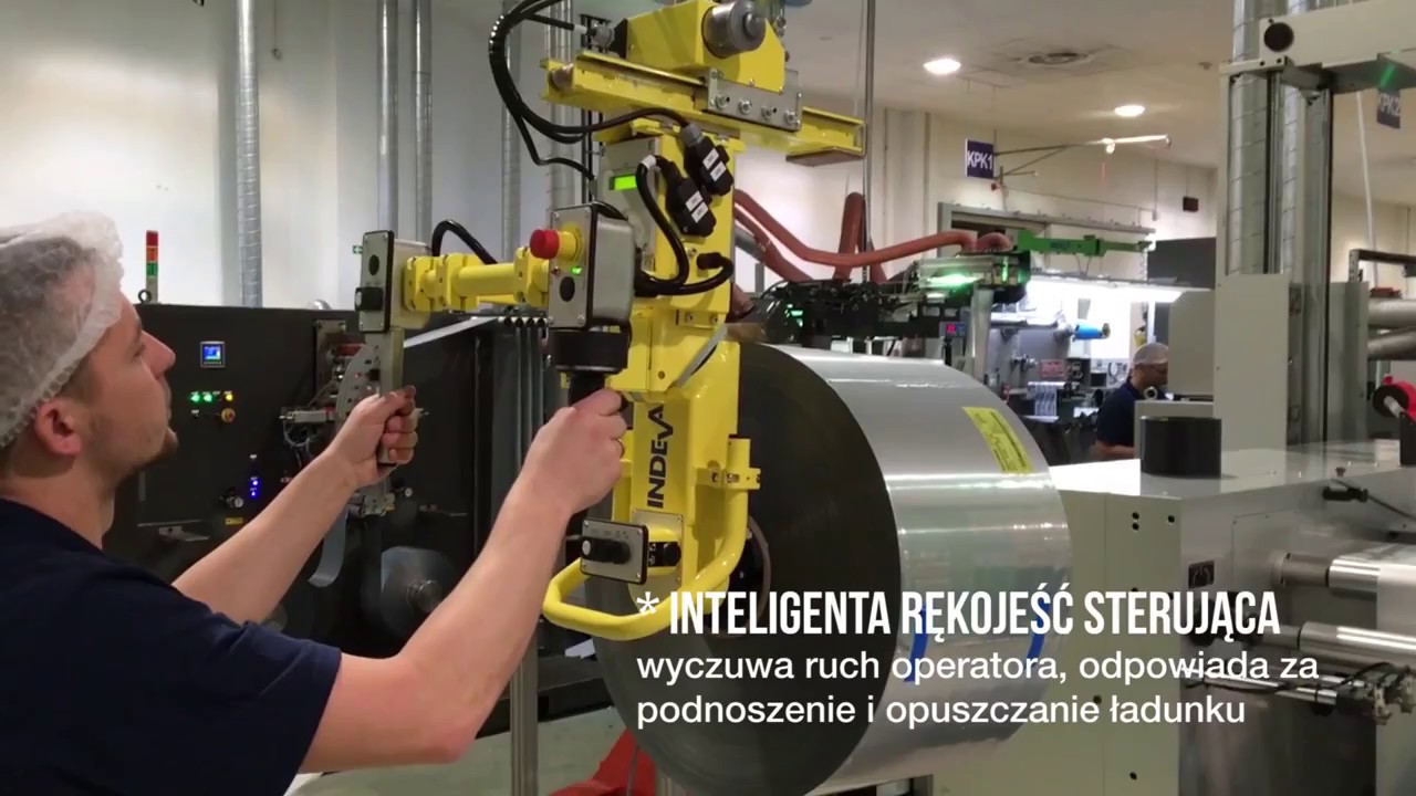 Manipulatory przemysłowe INDEVA do szpul (rolek, bobin)