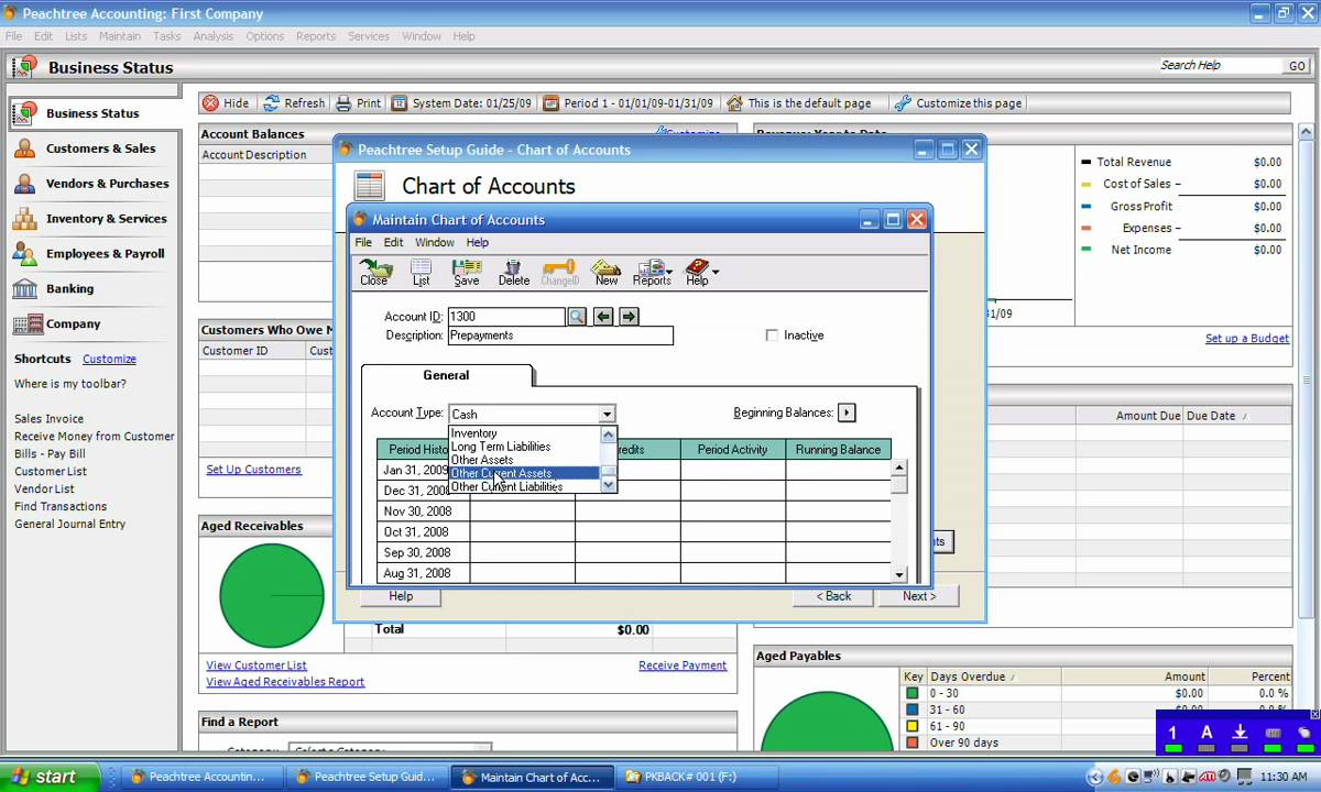 Peachtree 2 Chart of Accounts.avi