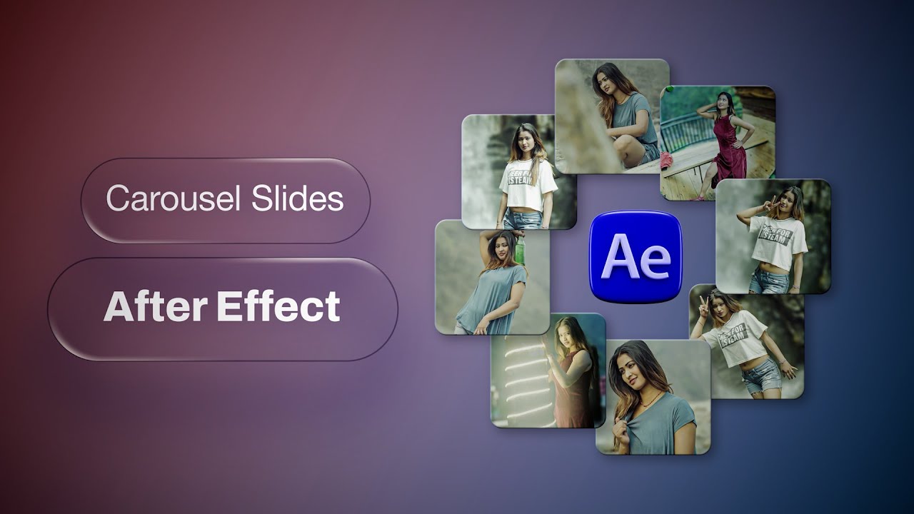 How to Create Professional Rotate Carousel UI Animation in After Effects | No Plugins Tutorial