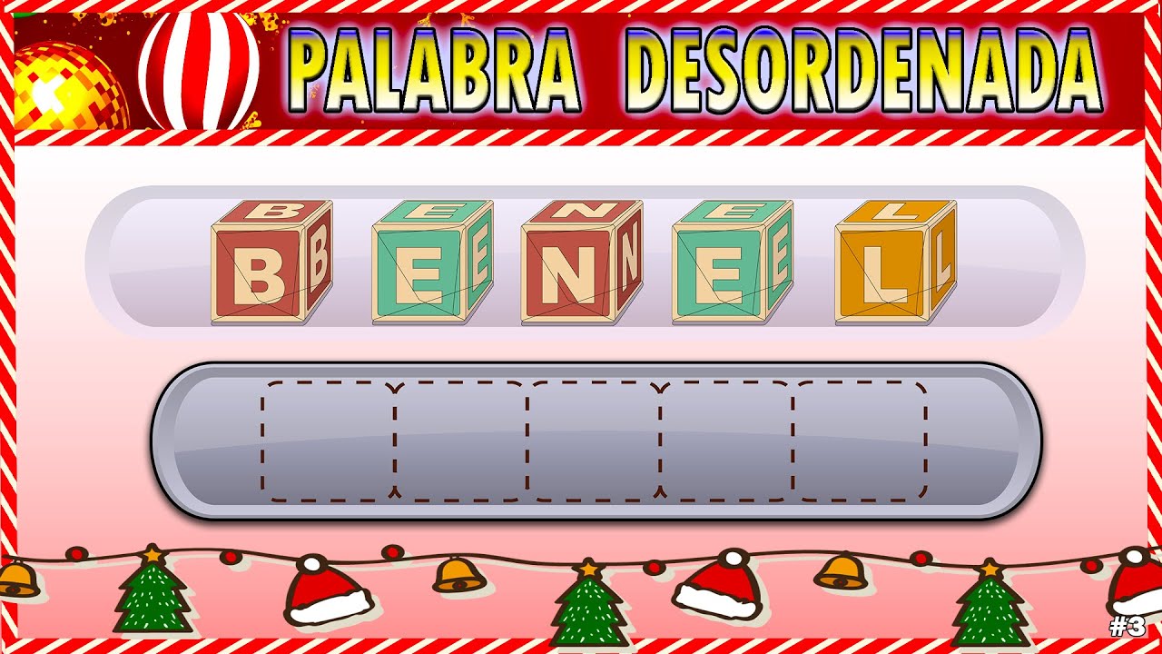 ORDENA LAS PALABRAS 🔠 Palabras Desordenadas JUEGO Educativo PARA Ordenar PALABRAS 🆎🎅 FELIZ NAVIDAD 🎄