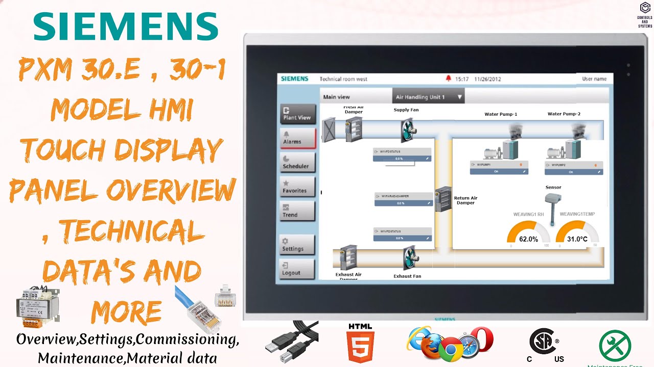 #SIEMENS PXM 30.E HMI Touch Display Panel overview / #HMI / #BACnet