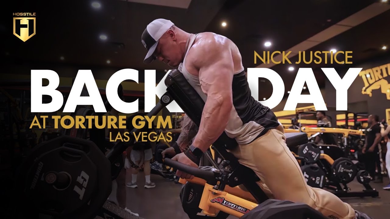 Nick Justice Back Workout | Testing Out New Machines at Torture Gym in Vegas | HOSSTILE