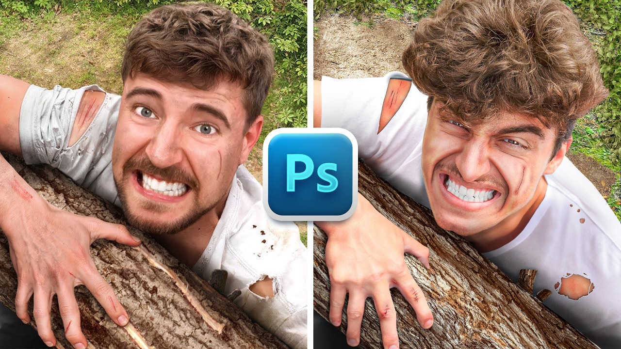 Как создать миниатюру MrBeast в Photoshop