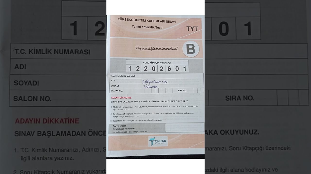 Toprak yayınları türkiye geneli 2025-2026 TYT deneme sınavı matematik çözümleri
