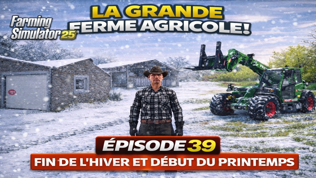 Labourage et gestion de la ferme sous la neige | Mars-Avril | FS25 Ferme réaliste | Accéléré #39