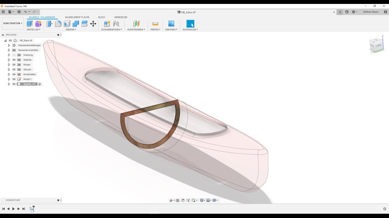 Autodesk Fusion 360 Teil 2/2 - Surface Modeling Boat Boot Konstruktion Freiform Freeform Oberfläche