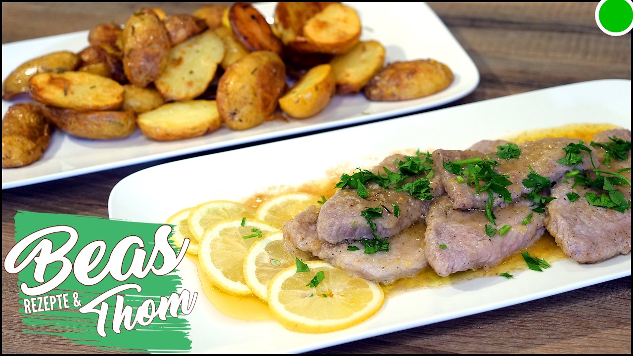 Zitronenschnitzel Klassiker Scaloppine al Limone 🍋☀️ italienische K&uuml;che