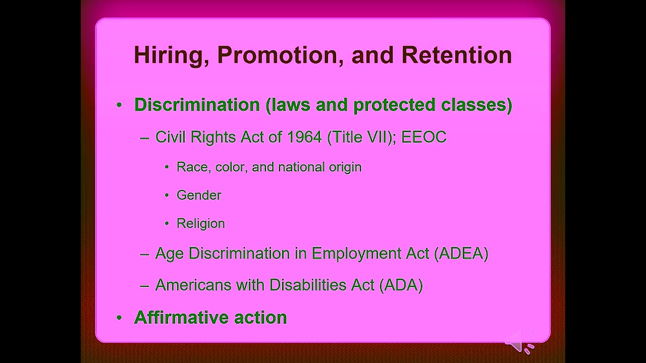 SPMT3213 _Ch 6  Employment Law