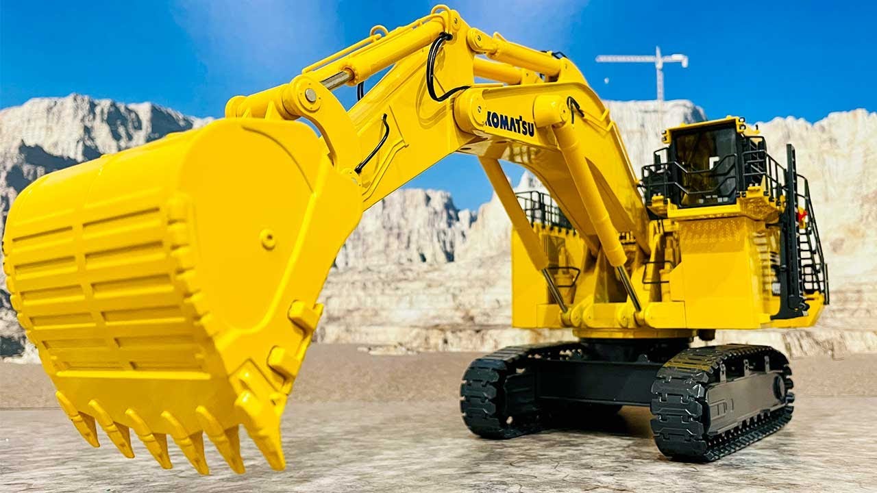 ミニチュアなのに重さ3.5キロ！超大型油圧ショベルPC4000！はたらくくるまと工事現場のミニチュア