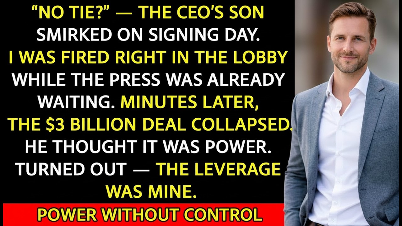 I Was About to Close a $3 Billion Deal — Then the CEO’s Son Fired Me Over a Tie | Revenge Story