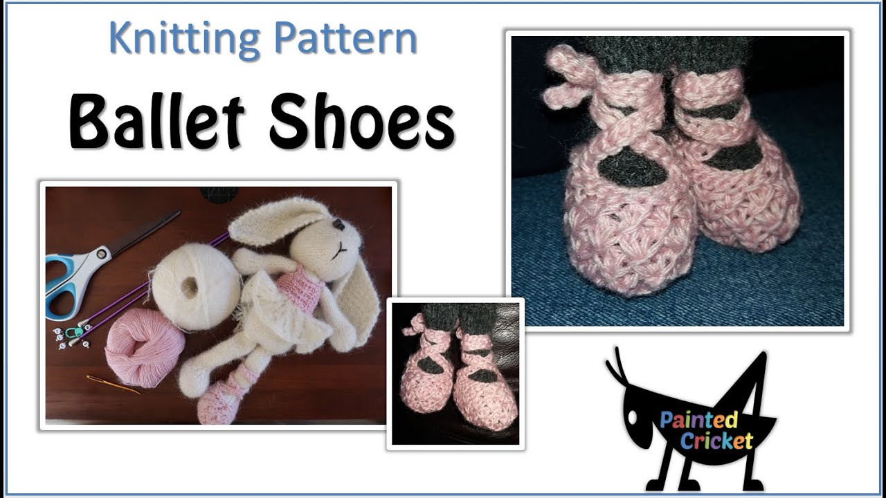 Knit a pair of ballet slippers for any Painted Cricket animal