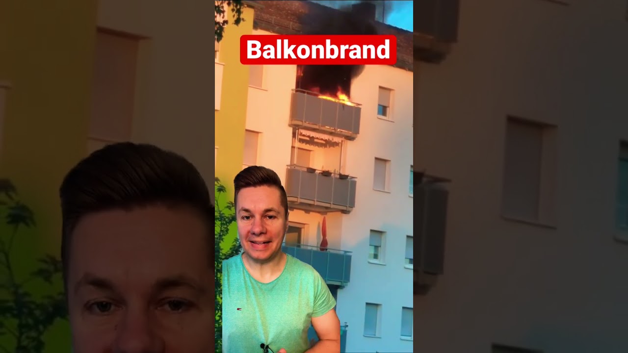 Eimer Wasser beim Balkonbrand? #feuerwehr #wasser #feuer #brand #balkon #einsatz #alarm #notruf