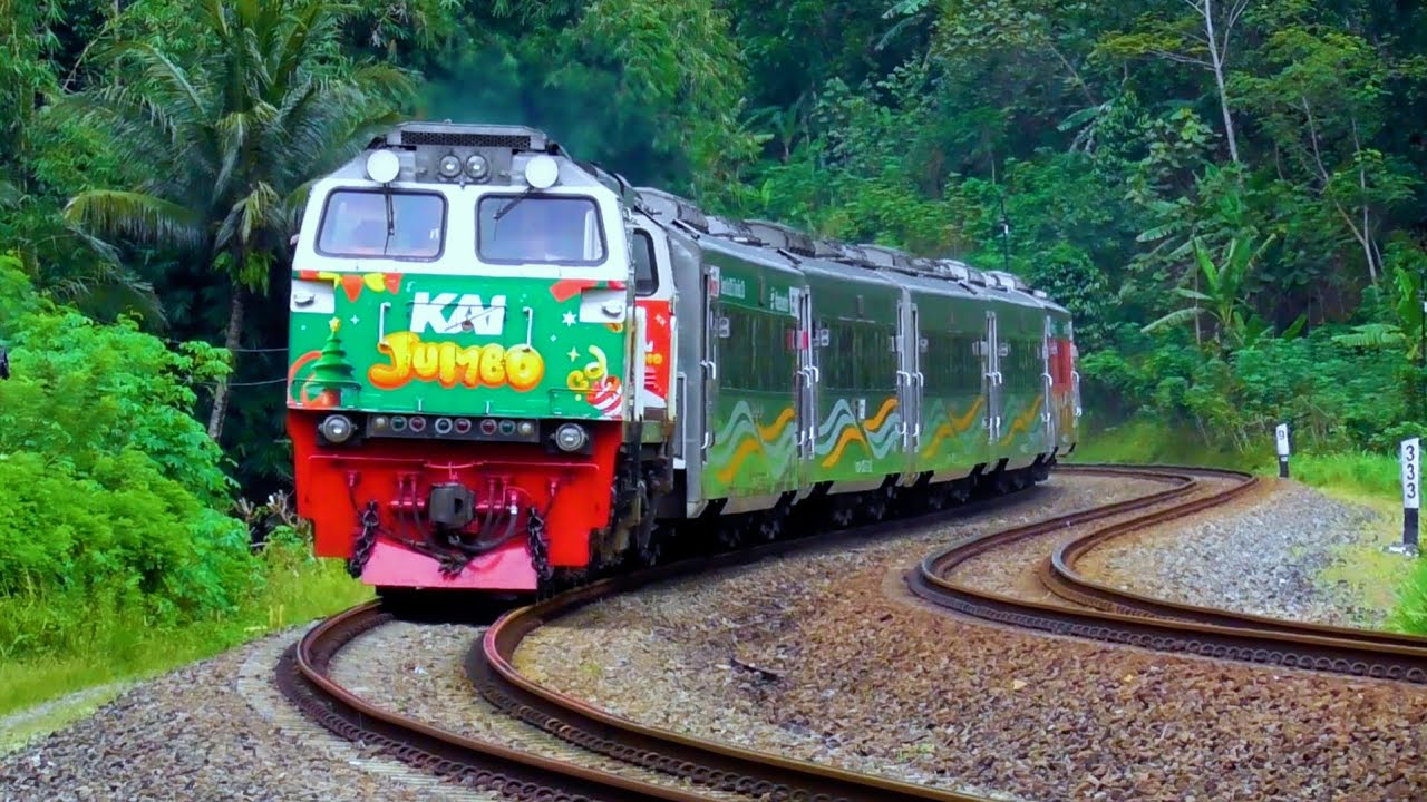 TOP‼️19 KERETA API MELIBAS TREK BERKELOK LALU MENANJAK DENGAN BANYAK SAPAAN MASINIS RAMAH