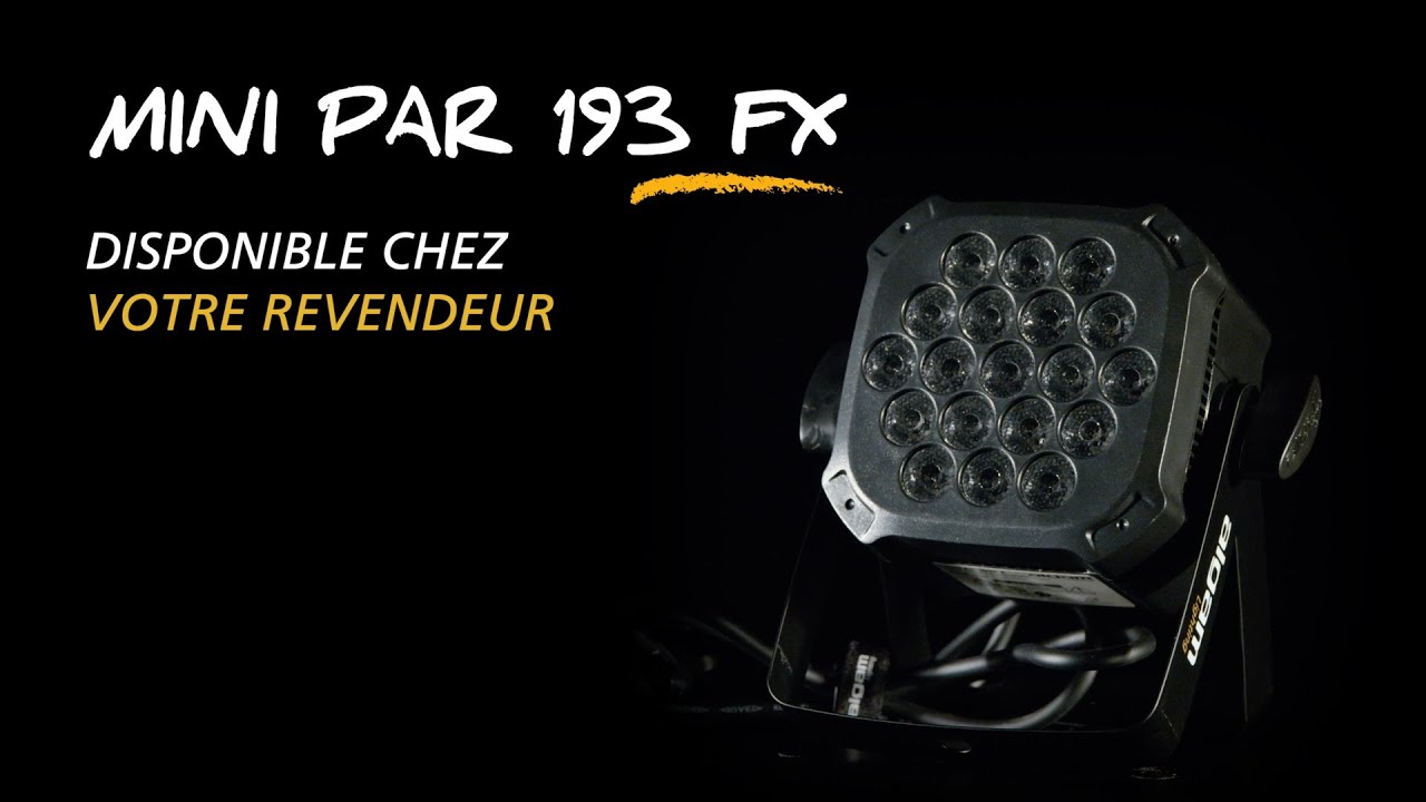 MINI PAR 193 FX - Mini Par LED 18x 1W et 1x 3W RGB avec effets - ALGAM LIGHTING - FR
