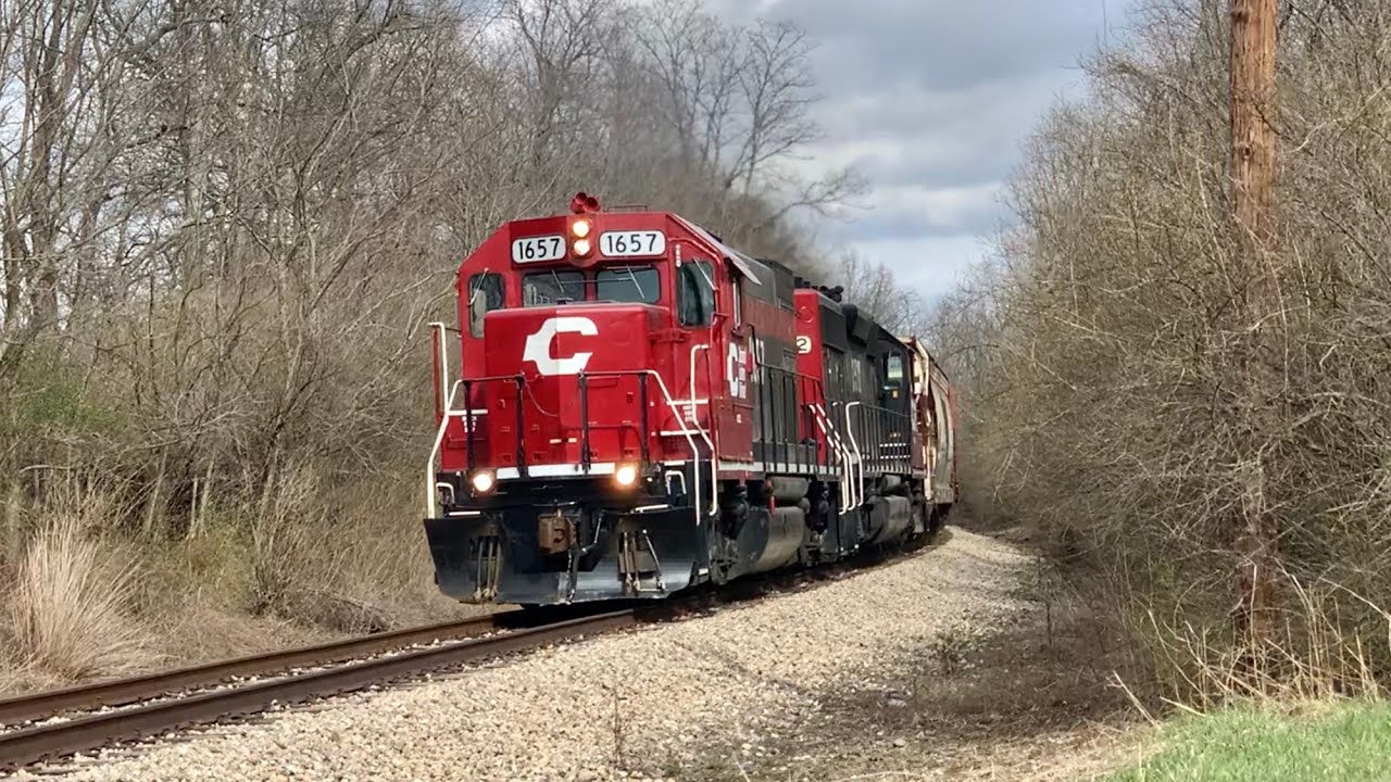 Grain Finally Being Shipped Again!   Grain Loads & 19 Loads Of Rock On Cincinnati Eastern Railroad