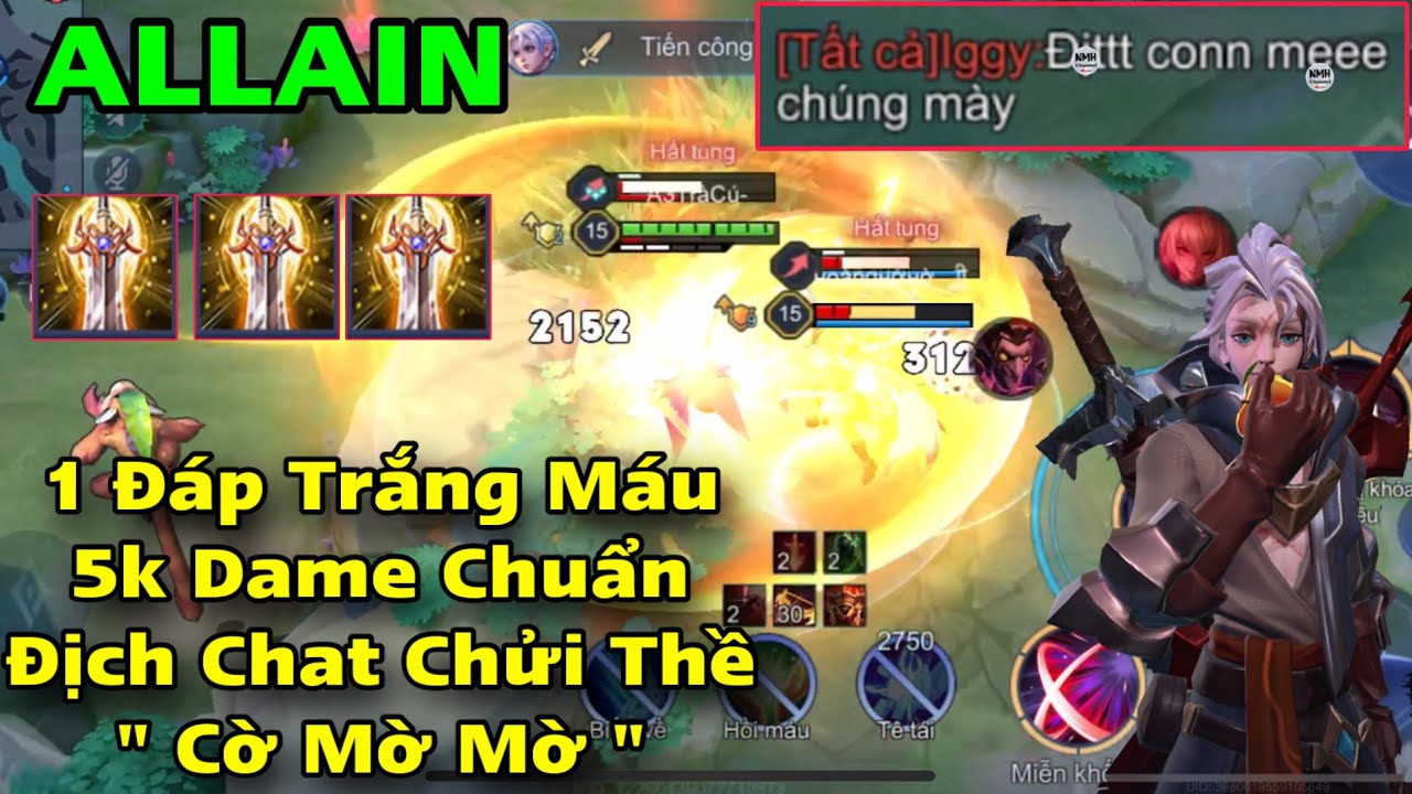 ALLAIN đi rừng FULL DAME 1 Đáp Trắng Máu Địch Bốc Hơi khiến Địch CHAT Thề “ Cờ Mờ Mờ “
