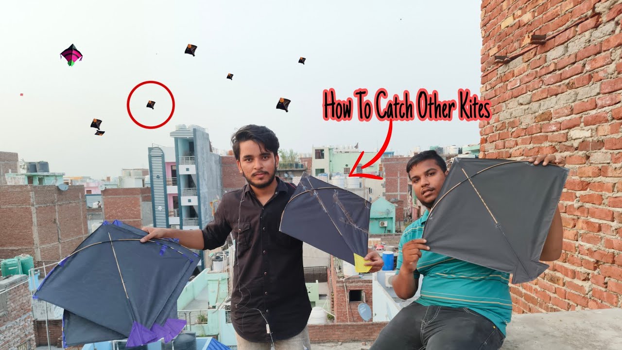 How To Catch Other Kites | 😍 Kite Caught on Rooftop | Kite Catching| kite flying