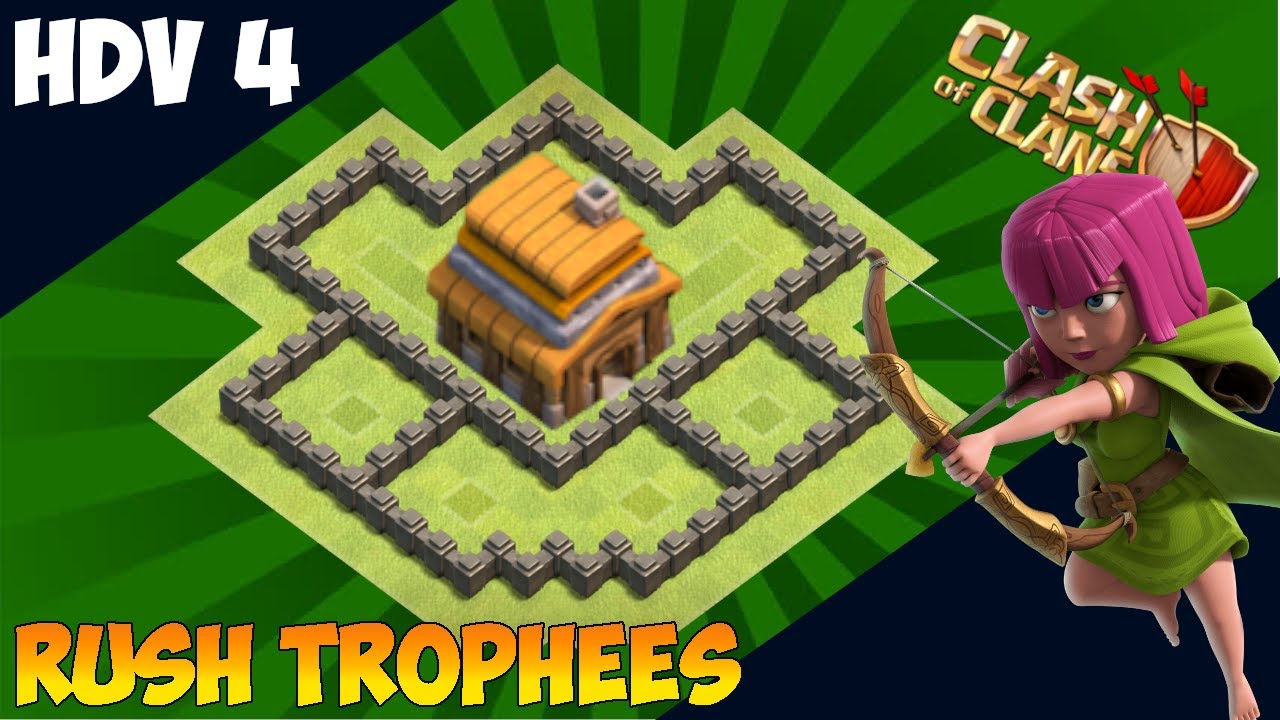HDV 4 rush troph&eacute;es 2020 AVEC LIEN | MONTEZ EN TROPHEES ! | Clash of clans
