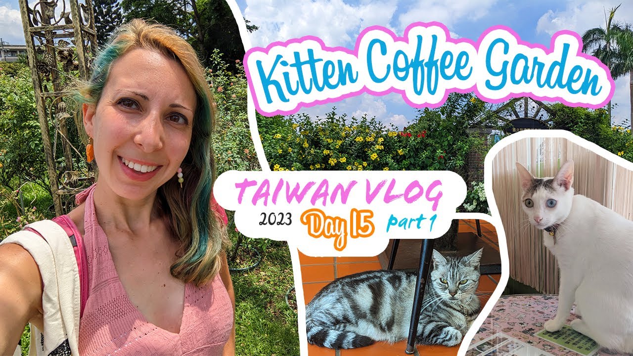 Taiwan Vlog Day 15 part 1 | Taipei rose garden | Visiting the first Cat Cafe in the world