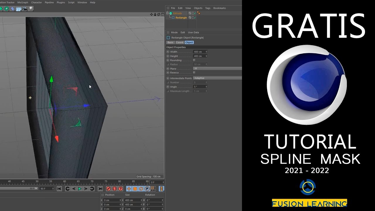 Curso Definitivo de Cinema 4D #12 - Spline Mask y Extrude Generador