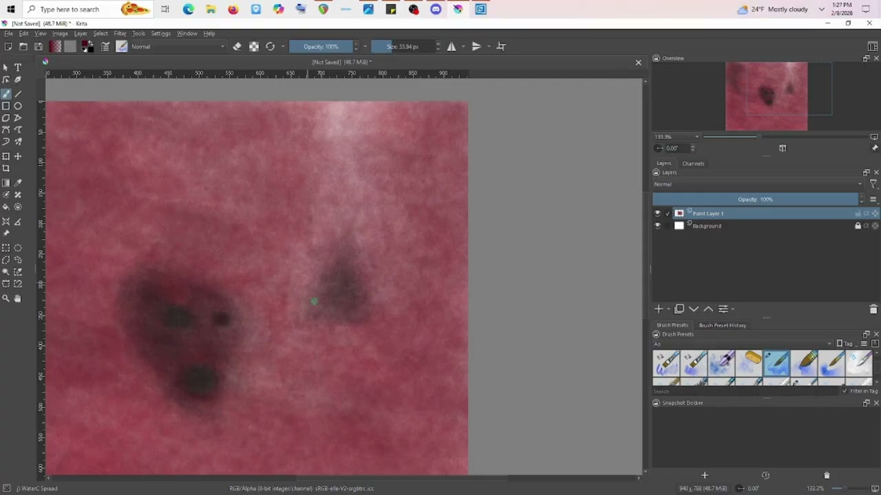 Krita painting Time Lapse #krita #digitalart #disability