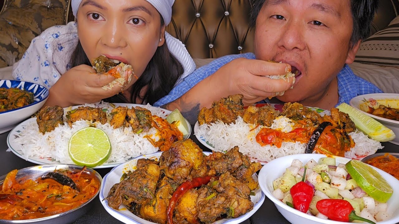 Local Kukhura ko Masu Bhat/Emotional Video 😢/After Long Time Doing Mukbang/Piro Tamatar ko Achar.
