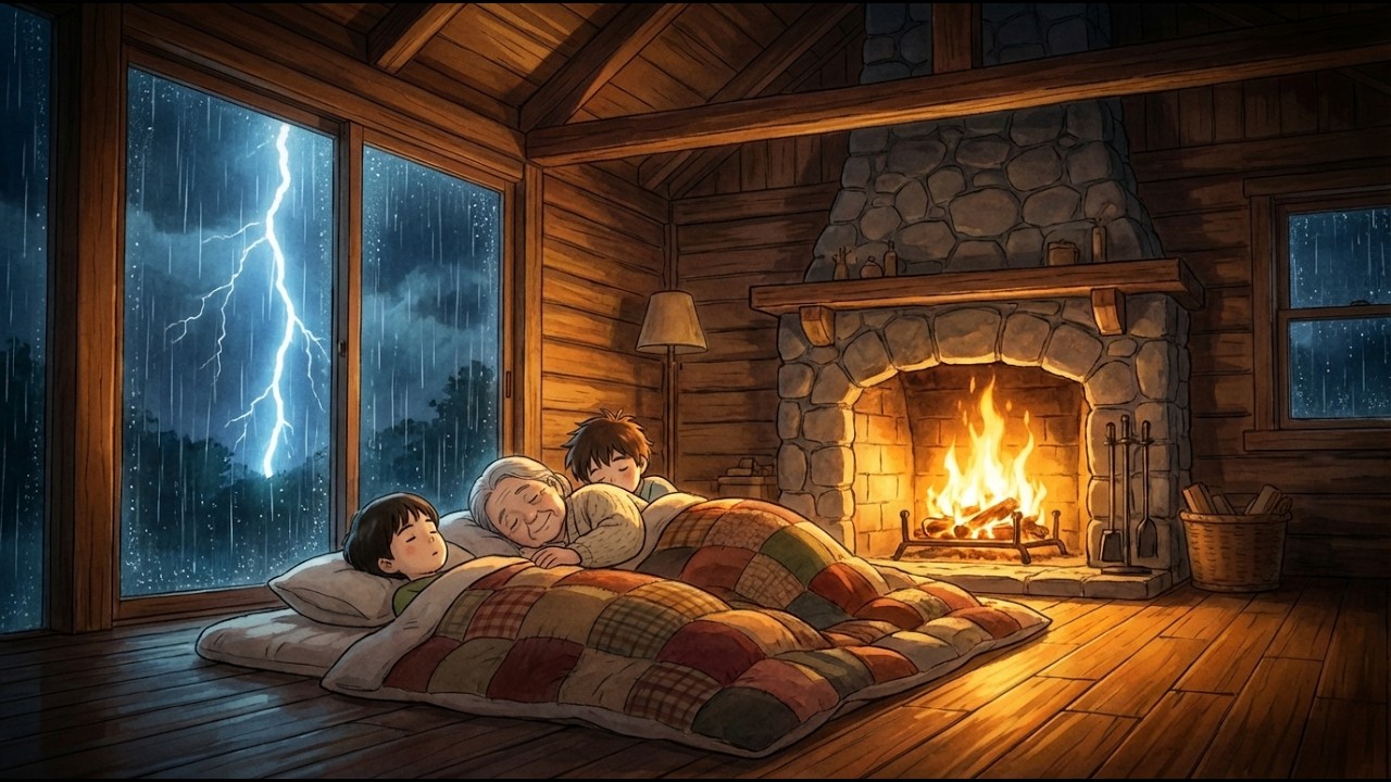 Stormy Night at Grandma's House 🍲| Cozy Cooking & Childhood Memories| Ghibli-Inspired