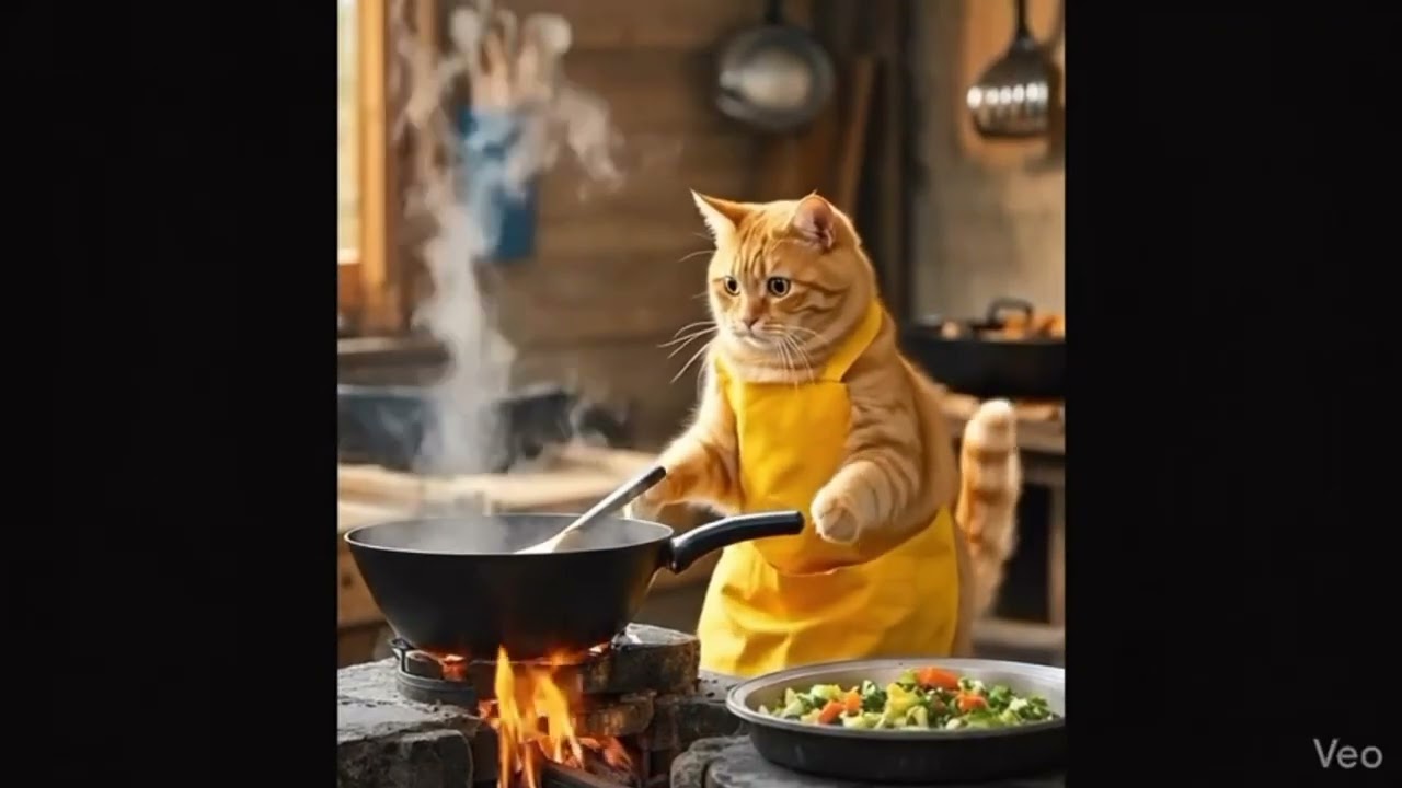 Happy Kitty Kitchen! 🐱💛