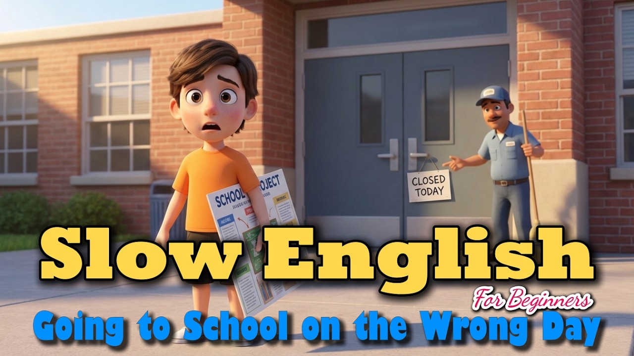 Going to School on the Wrong Day | Days of My Family | Slow English For Beginners (A1 Level)