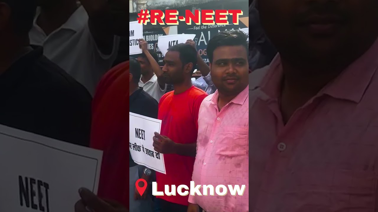 Lucknow protest by ND SIR and students We want RE-NEET | Protest #education #reneet #neet