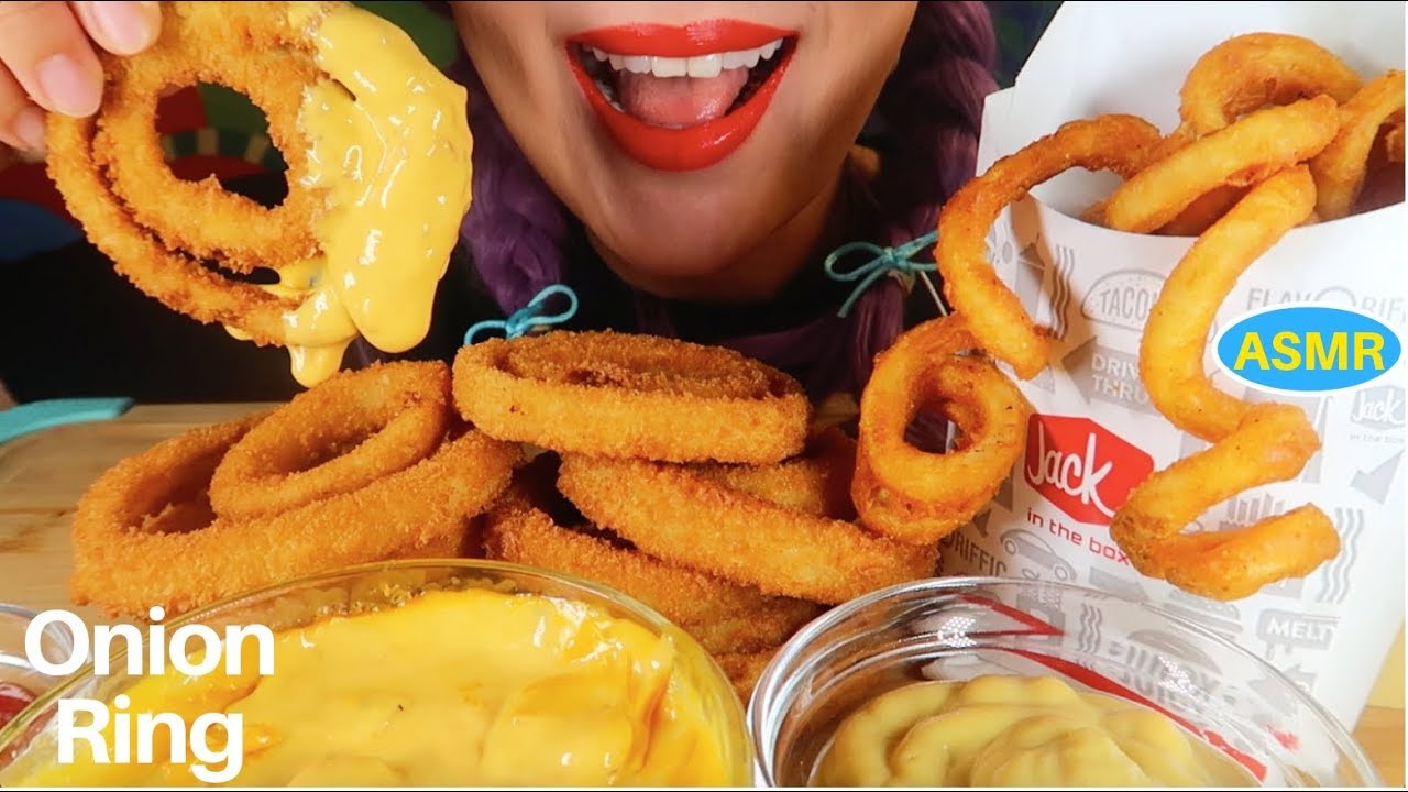 ASMR 어니언링, 꼬불꼬불 감자튀김 먹방| ONION RINGS+CURLY FRIES . EXTREME CRUNCHY EATING SOUND|CURIE. ASMR