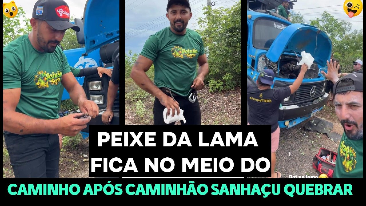 PEIXE DA LAMA FICA NO MEIO DO CAMINHO APÓS CAMINHÃO SANHAÇU QUEBRAR