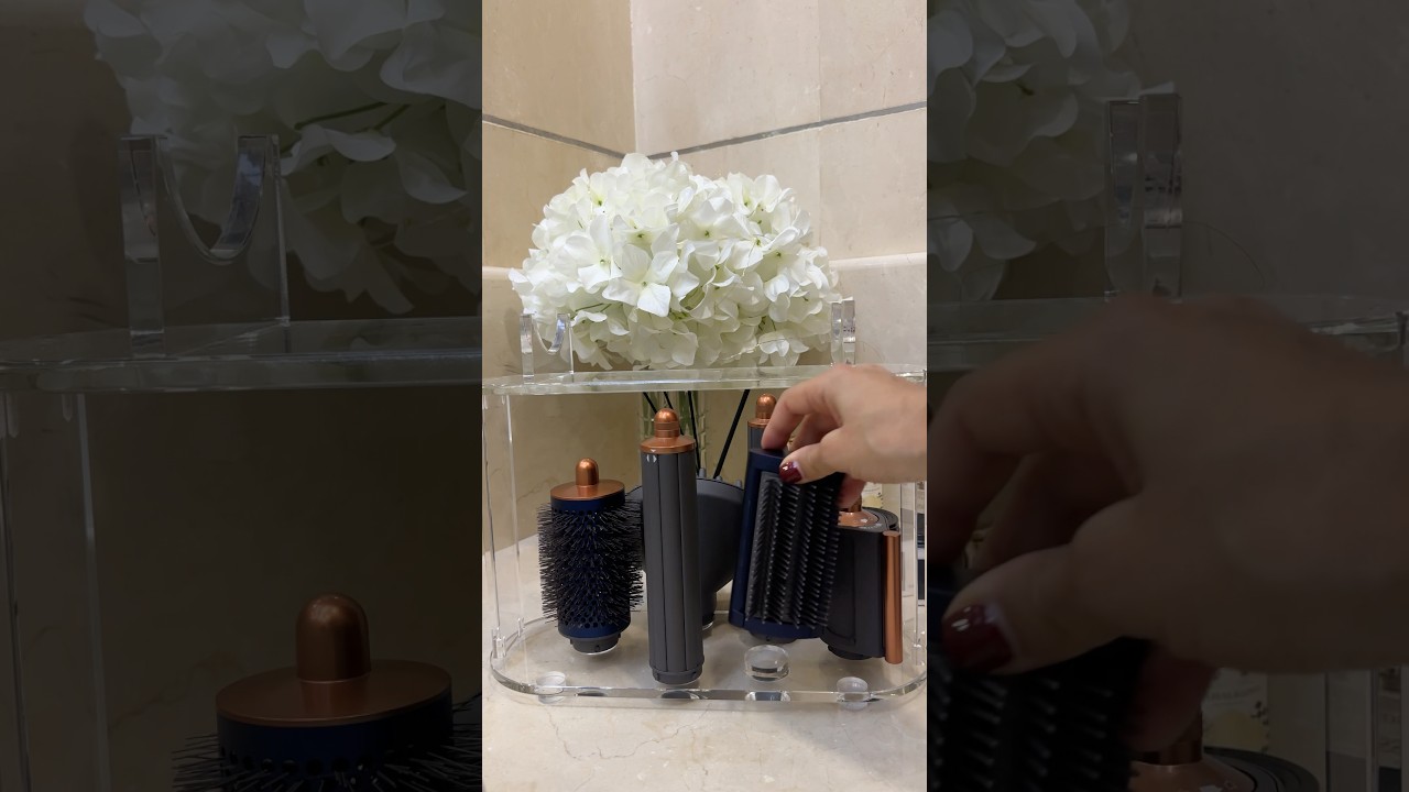How I store my Dyson Airwrap: clean, clear, and clutter-free. 