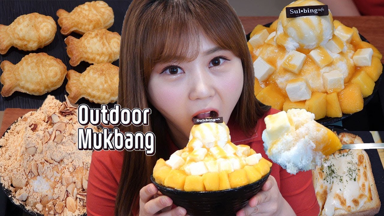 까니짱 야외먹방｜민속촌 근처 설빙에서 이것저것 먹어보았어요!!! (^^*)