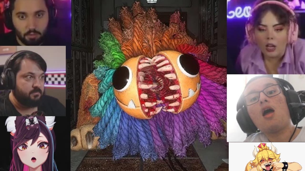 YOUTUBERS REAGINDO A PRIMEIRA PERSEGUIÇÃO DO YARNABY NO POPPY PLAYTIME CHAPTER 4