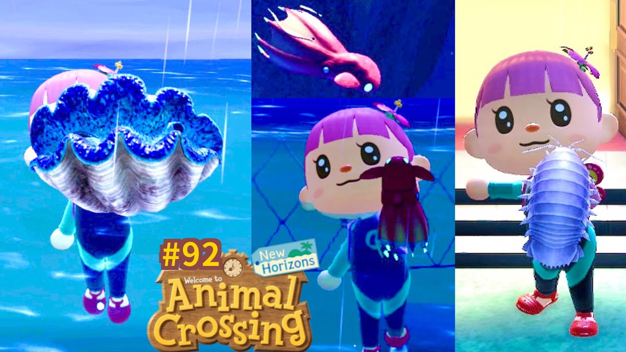 RARES Créatures marines rapides Comment pêcher géant Nager plonger Animal Crossing New Horizons #92