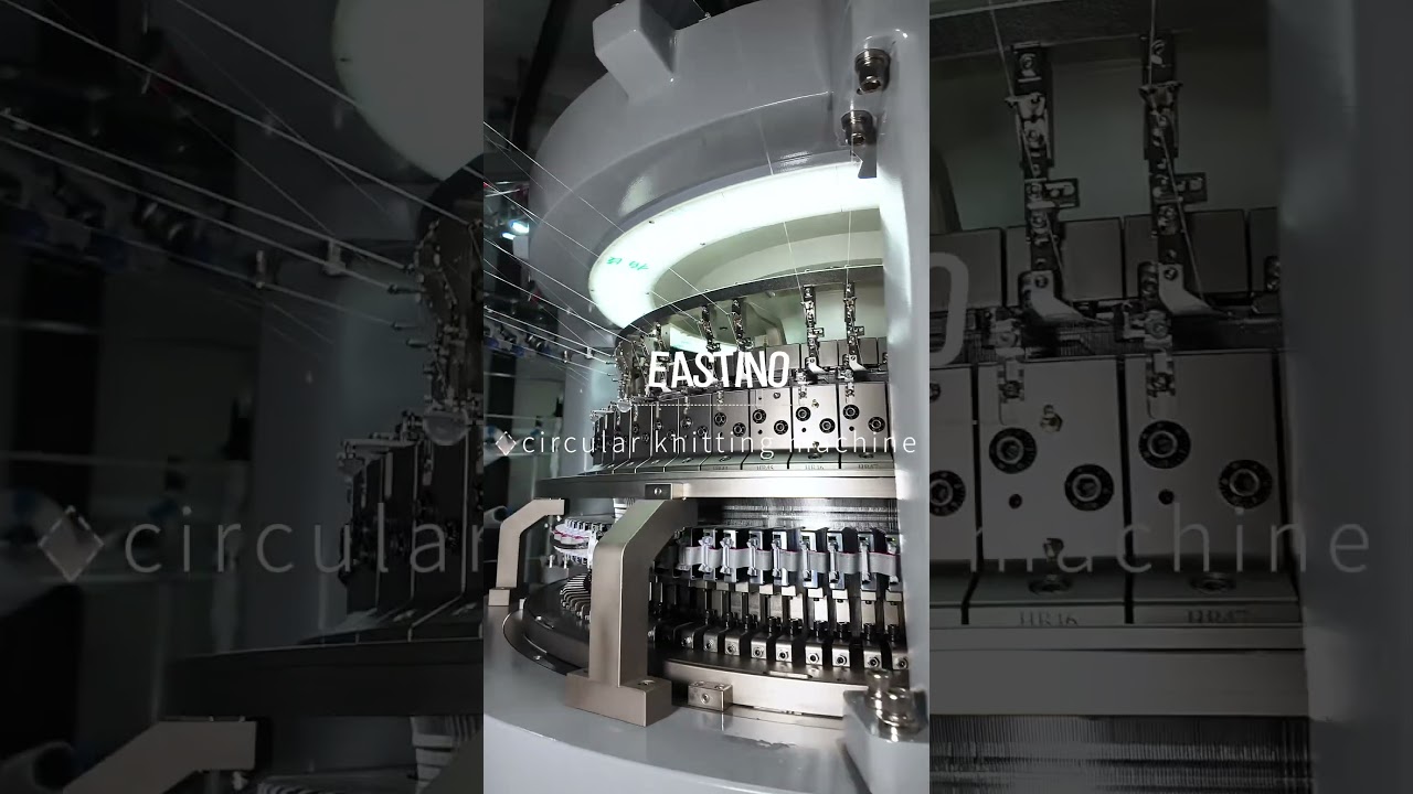 36 inch Double Jersey Rib Transfer Jacquard Circular Knitting Machine #eastino #knittingmachine