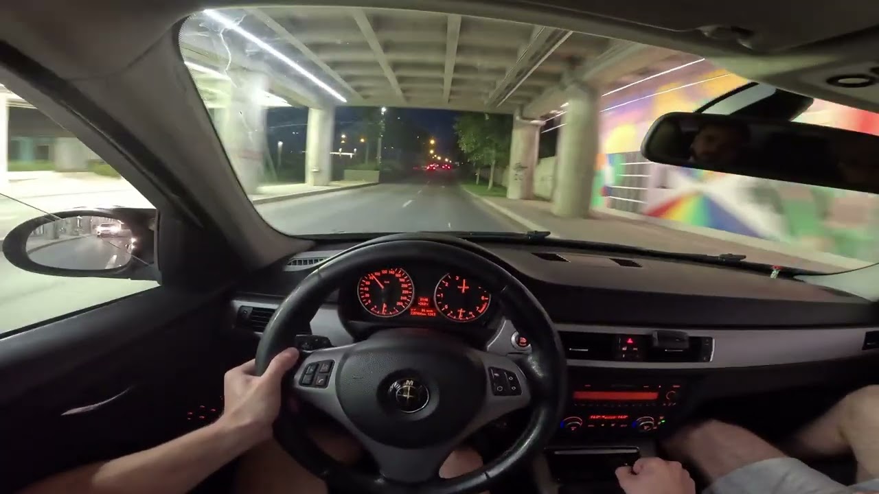 chill late night drive in a straight piped e90