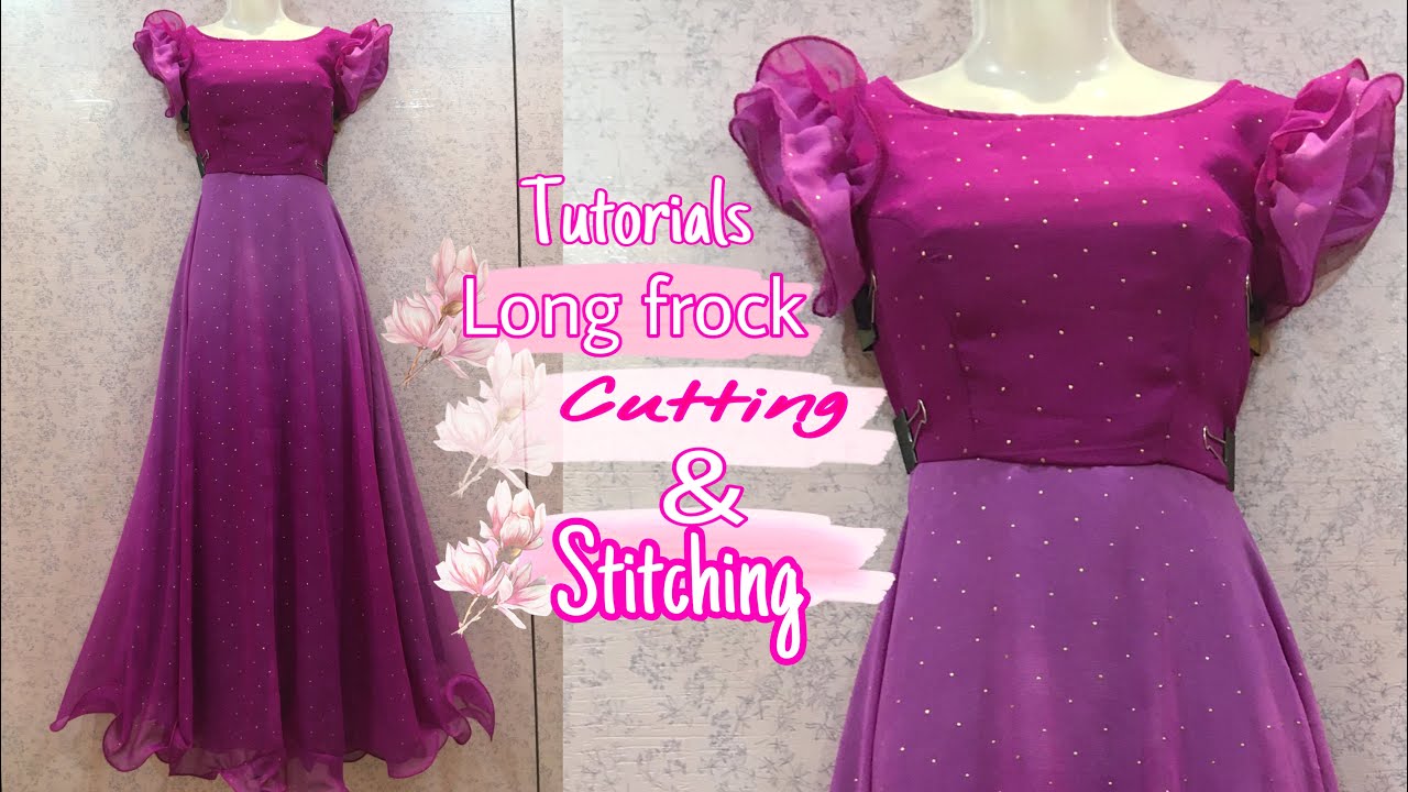 #Longfrockcutting&stitching || #oldsareeintonewdress #designerfrock